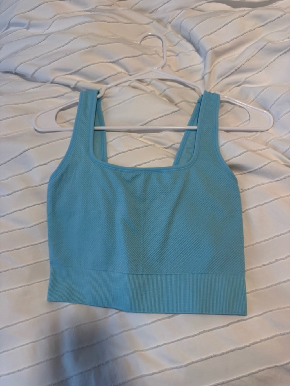 All in Motion blue cropped tank top